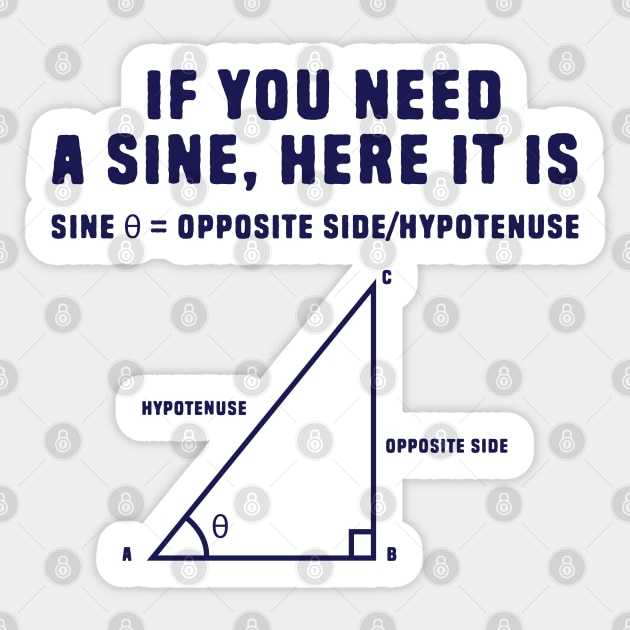 Funny Math Sine Sticker by Shirts That Bangs